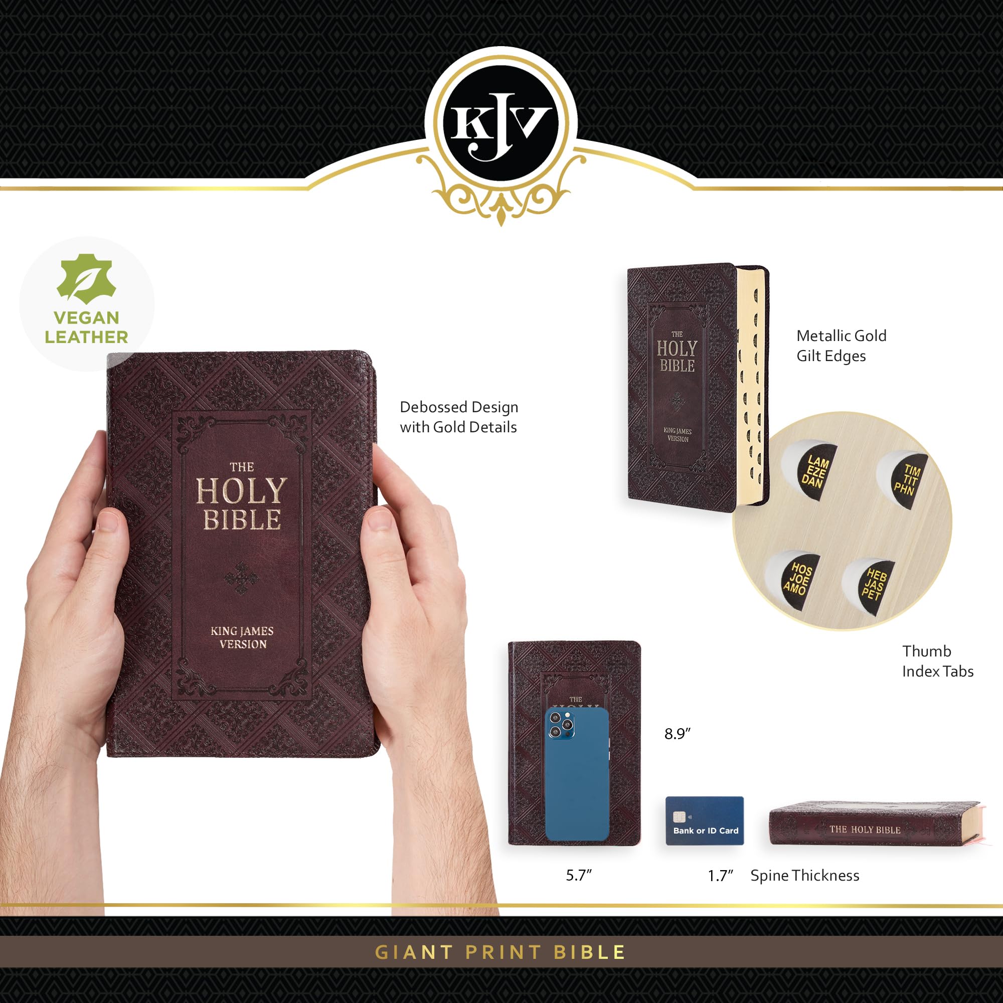 KJV Giant Print Standard Size Faux Leather