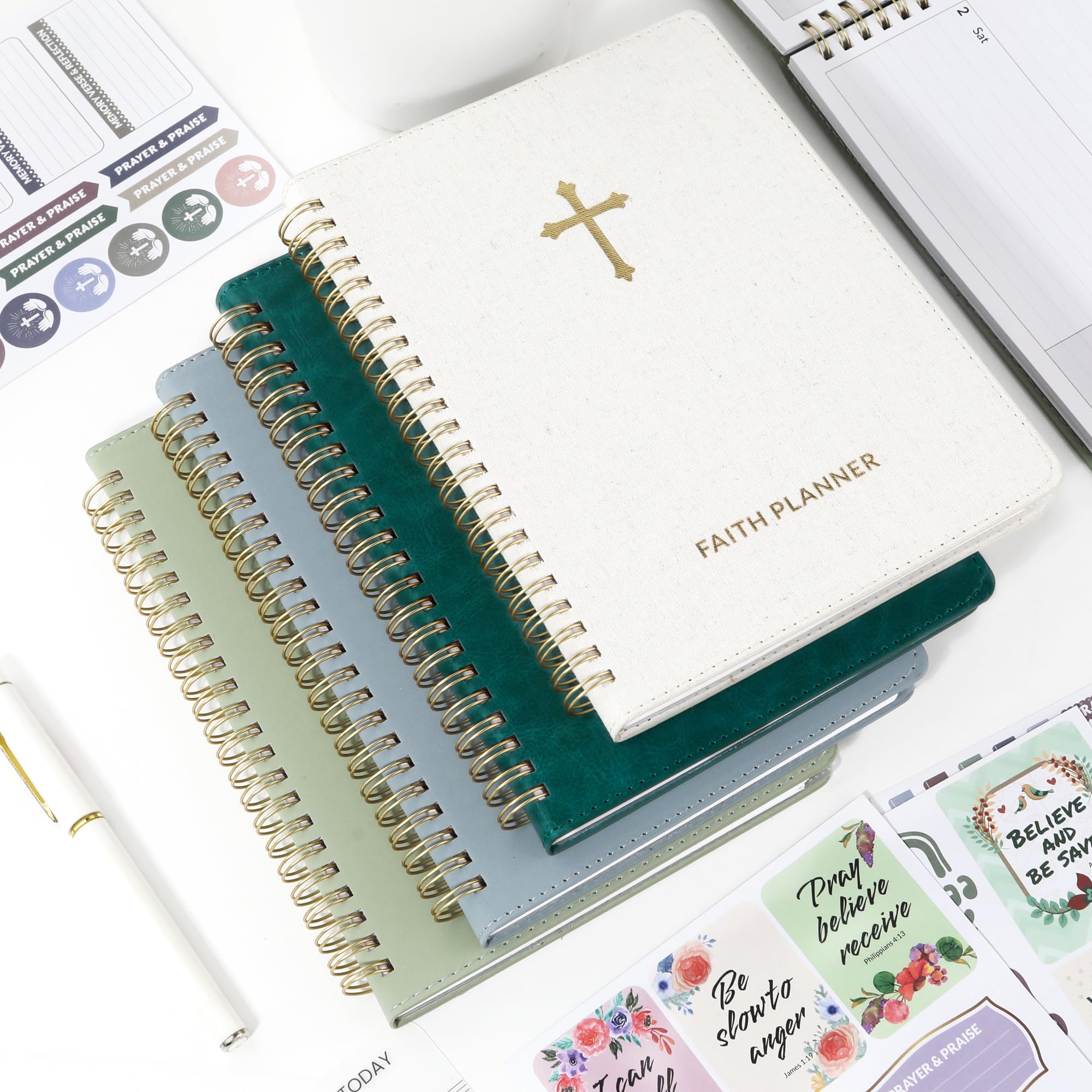 A5, Bible Journal and Prayer Planner(Pacific Green)