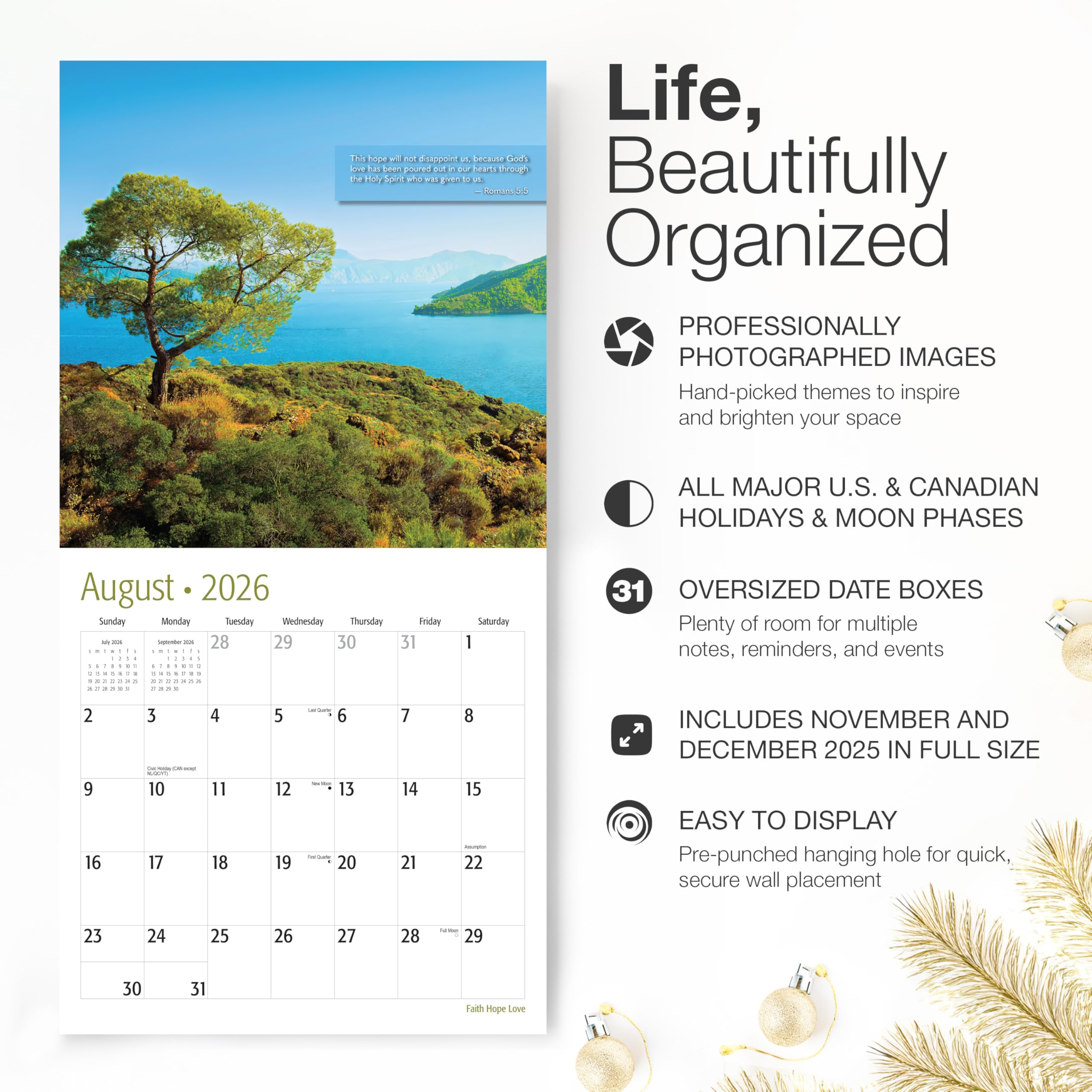 RED EMBER Wall Calendar 2026
