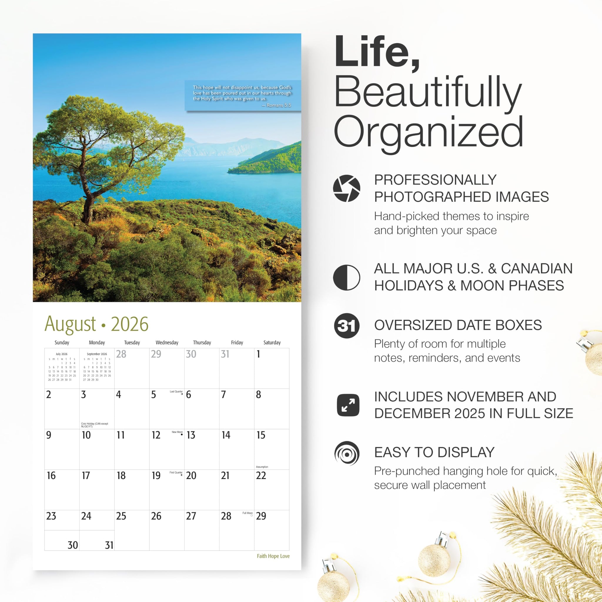 RED EMBER Wall Calendar 2026