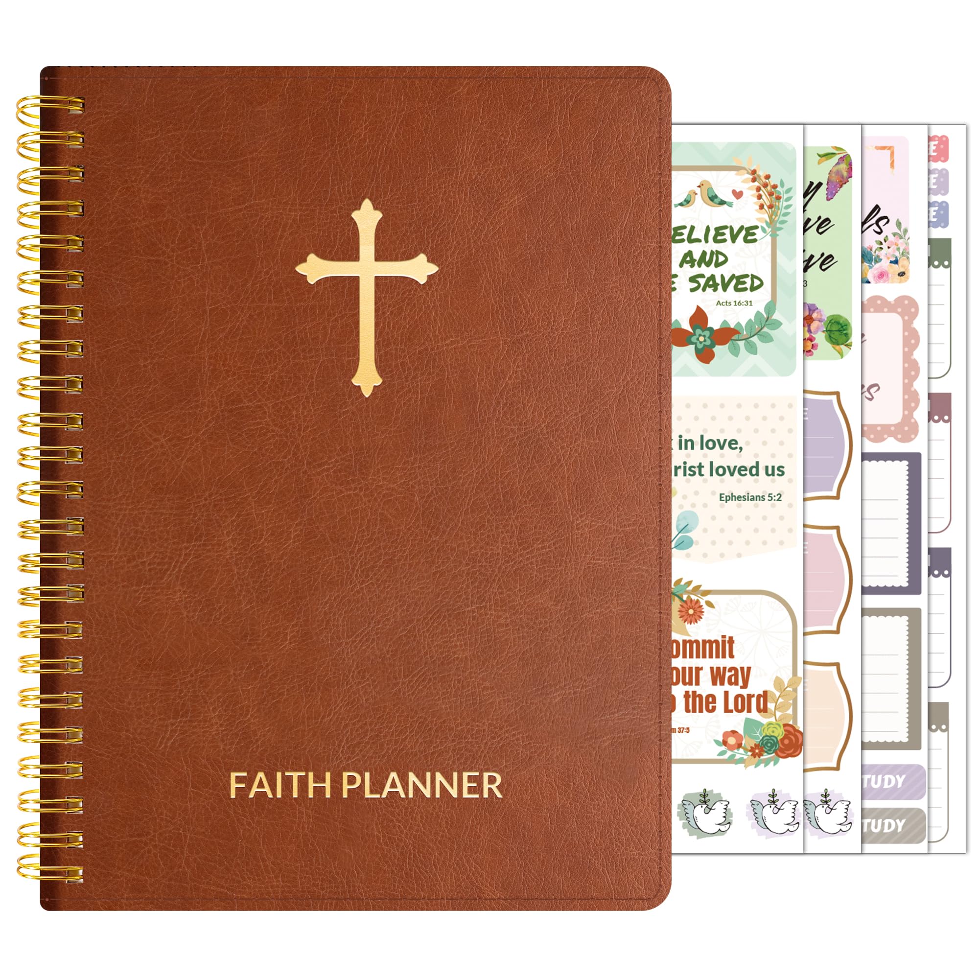 A5, Bible Journal and Prayer Planner(Brown)