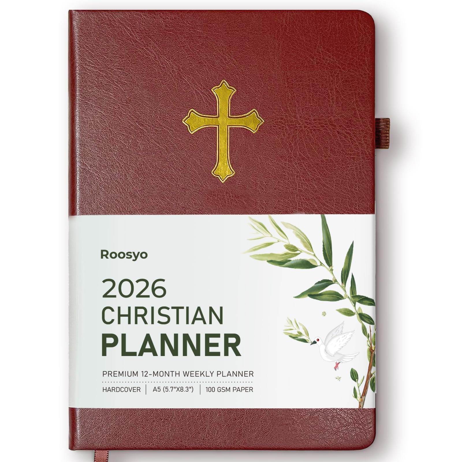 2026 Prayer Notebook, Planner, Hardcover, Burgundy