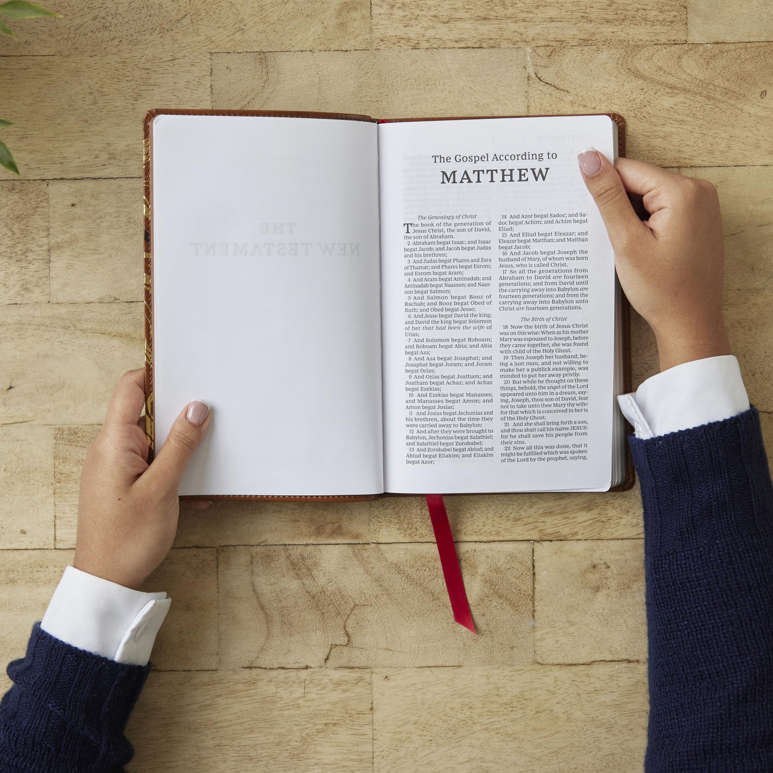 KJV New Testament, Tan Leather soft