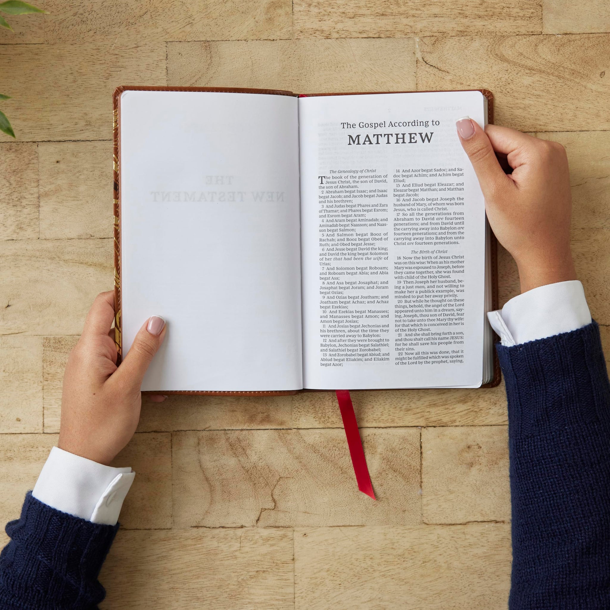 KJV New Testament, Tan Leather soft