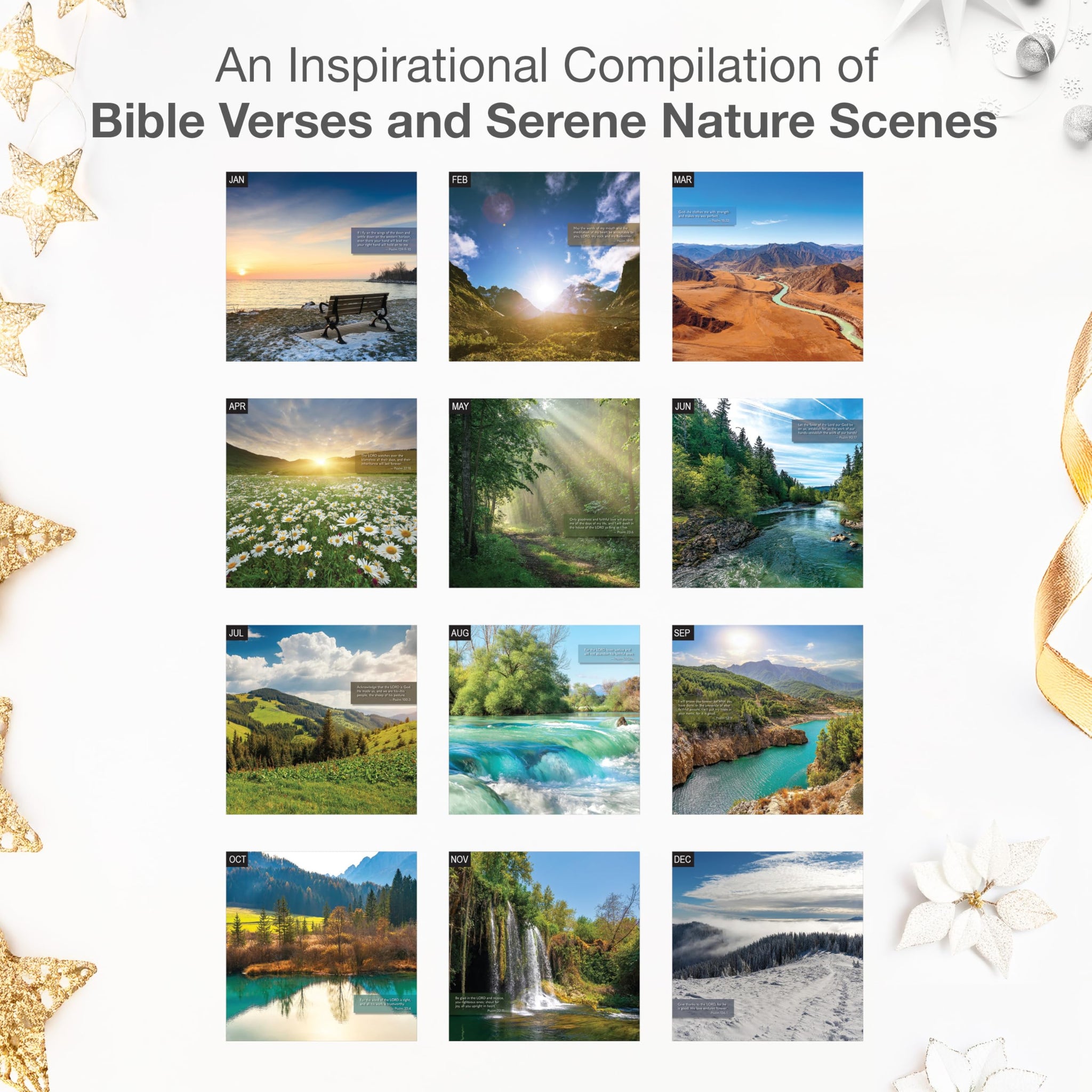 2026 Wall Calendar 2026 | Psalms with Bible Verses