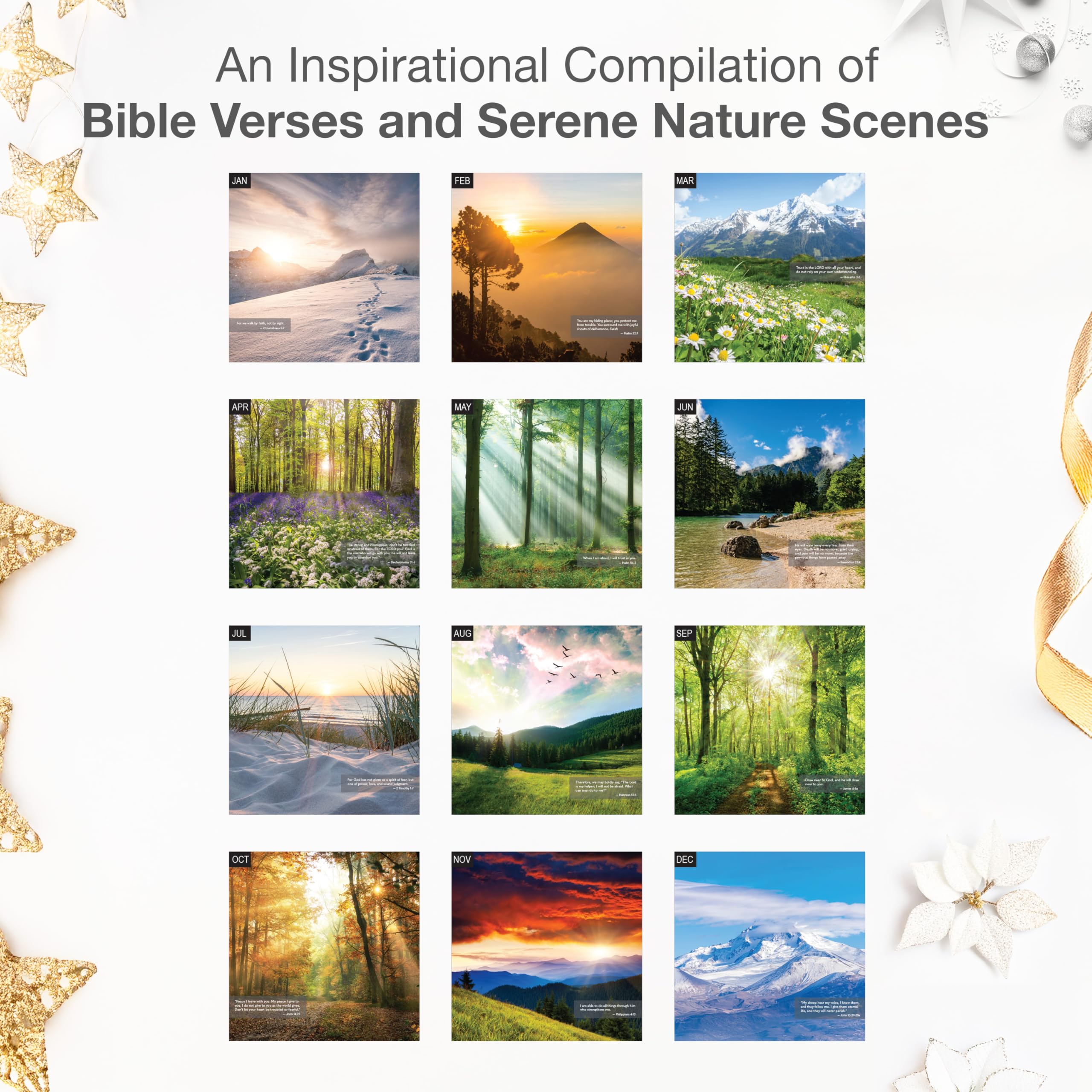 2026 Wall Calendar, Fear Not with Bible Verses