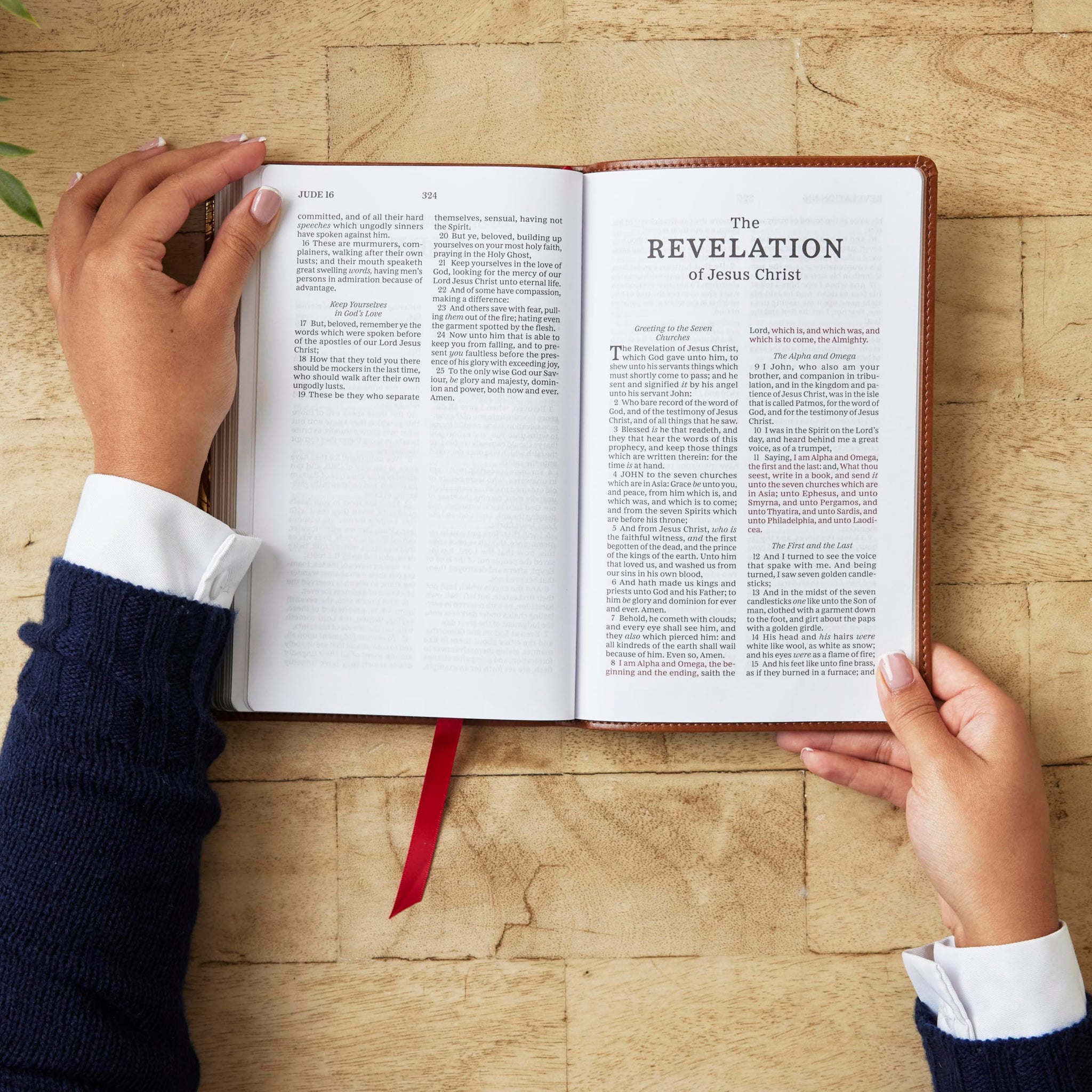 KJV New Testament, Tan Leather soft