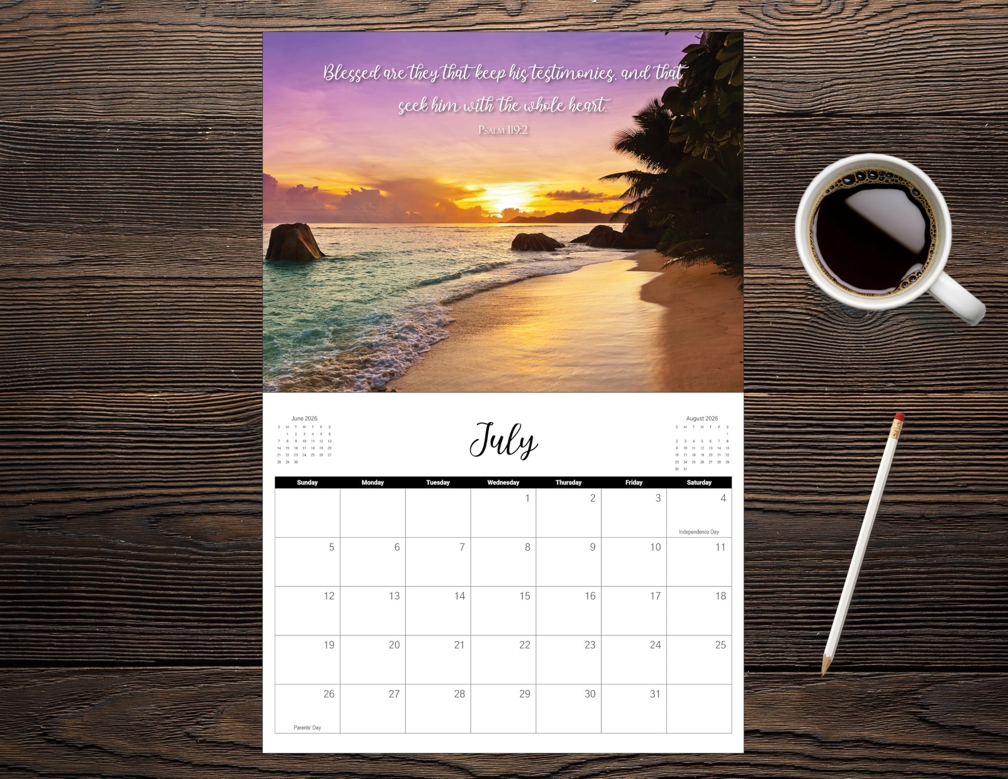 Truly Blessed Bible Verse Calendar 2026