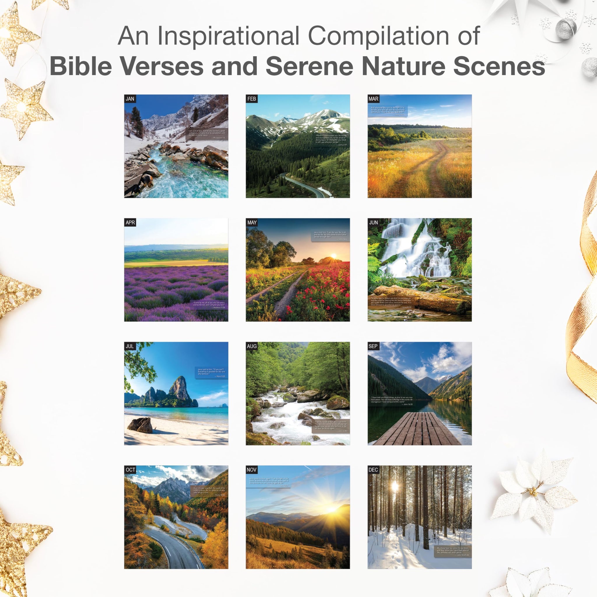 2026 Wall Calendar 2026 | Following Jesus with Bible Verses