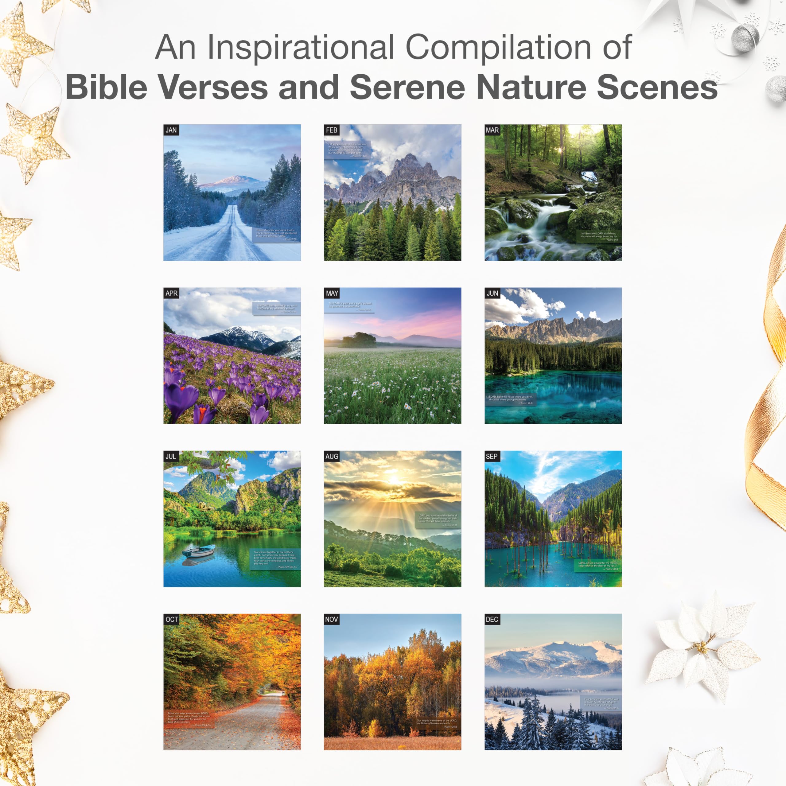 2026 Wall Calendar, Psalms with Bible Verses