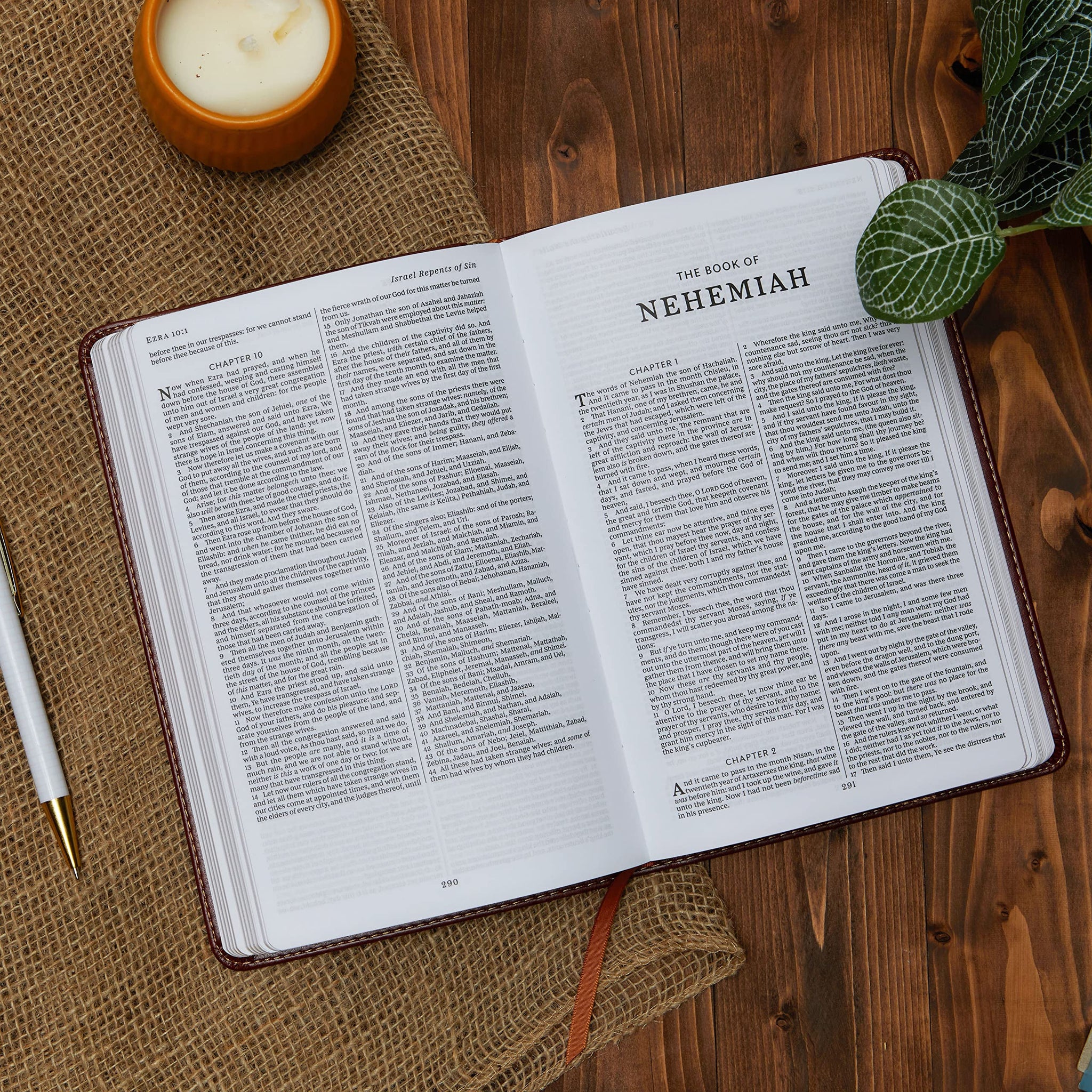 KJV Holy Bible: Gift and Award, Burgundy Leather-Look