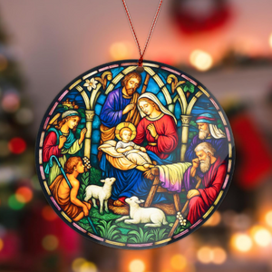 Nativity Suncatcher Ornament