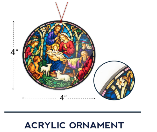 Nativity Suncatcher Ornament