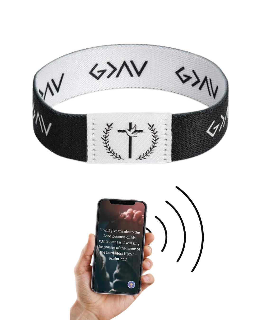 Unisex, Helpful NFC Scripture Bracelet