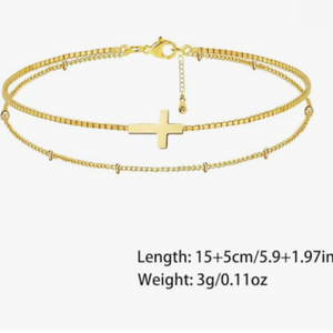 Adjustable Cross Bracelet