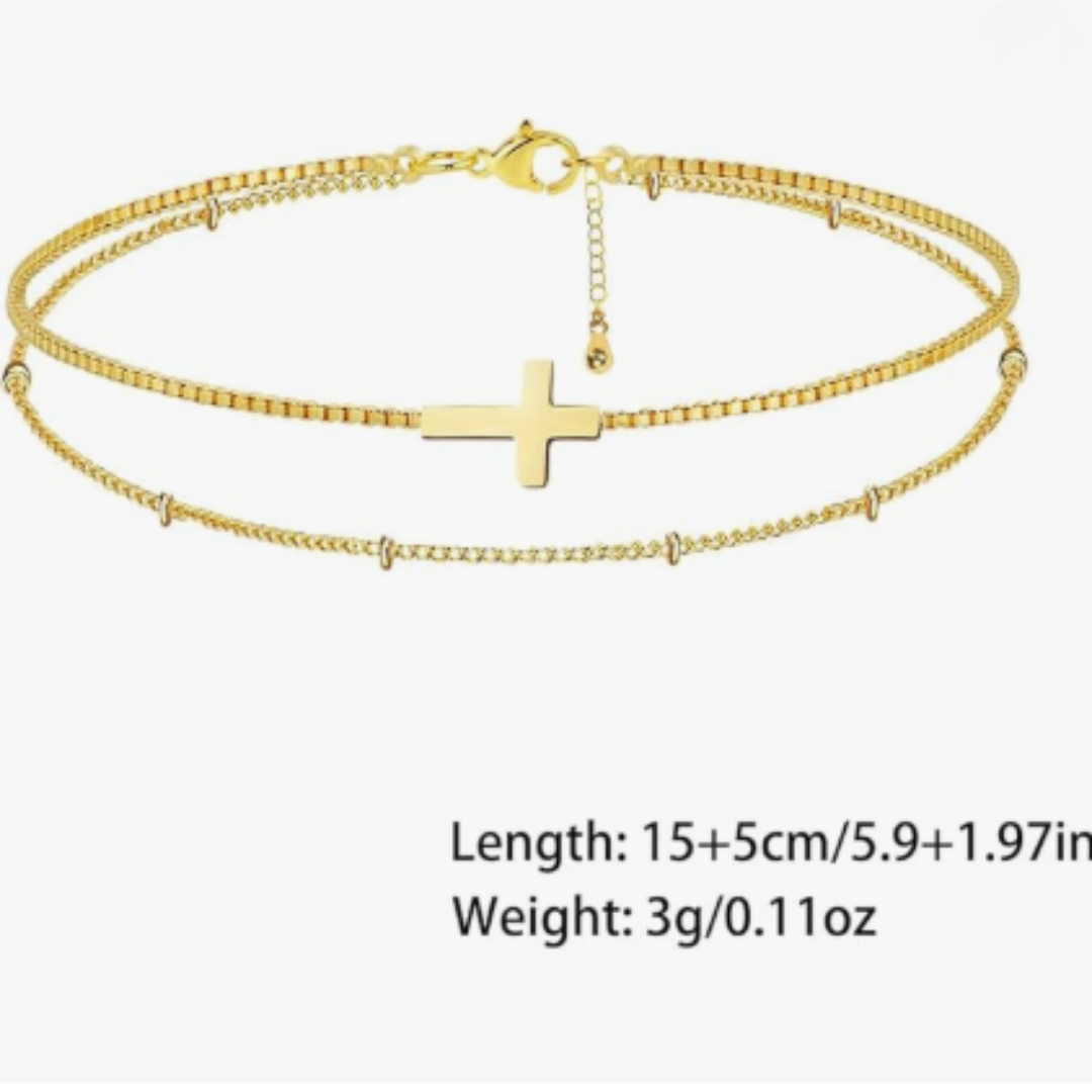 Adjustable Cross Bracelet