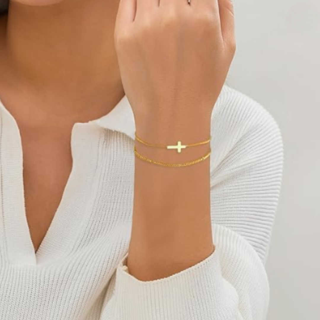 Adjustable Cross Bracelet