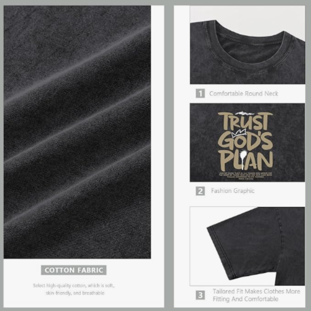 Acid Wash Mens Loose Fit T-Shirt