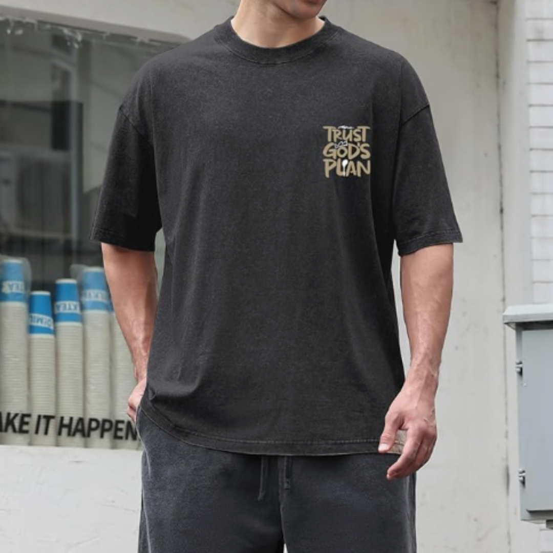 Acid Wash Mens Loose Fit T-Shirt