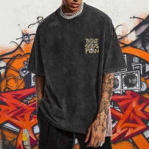 Acid Wash Mens Loose Fit T-Shirt