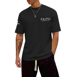 Men Faith Graphic Tee w/ Cross Sleeve