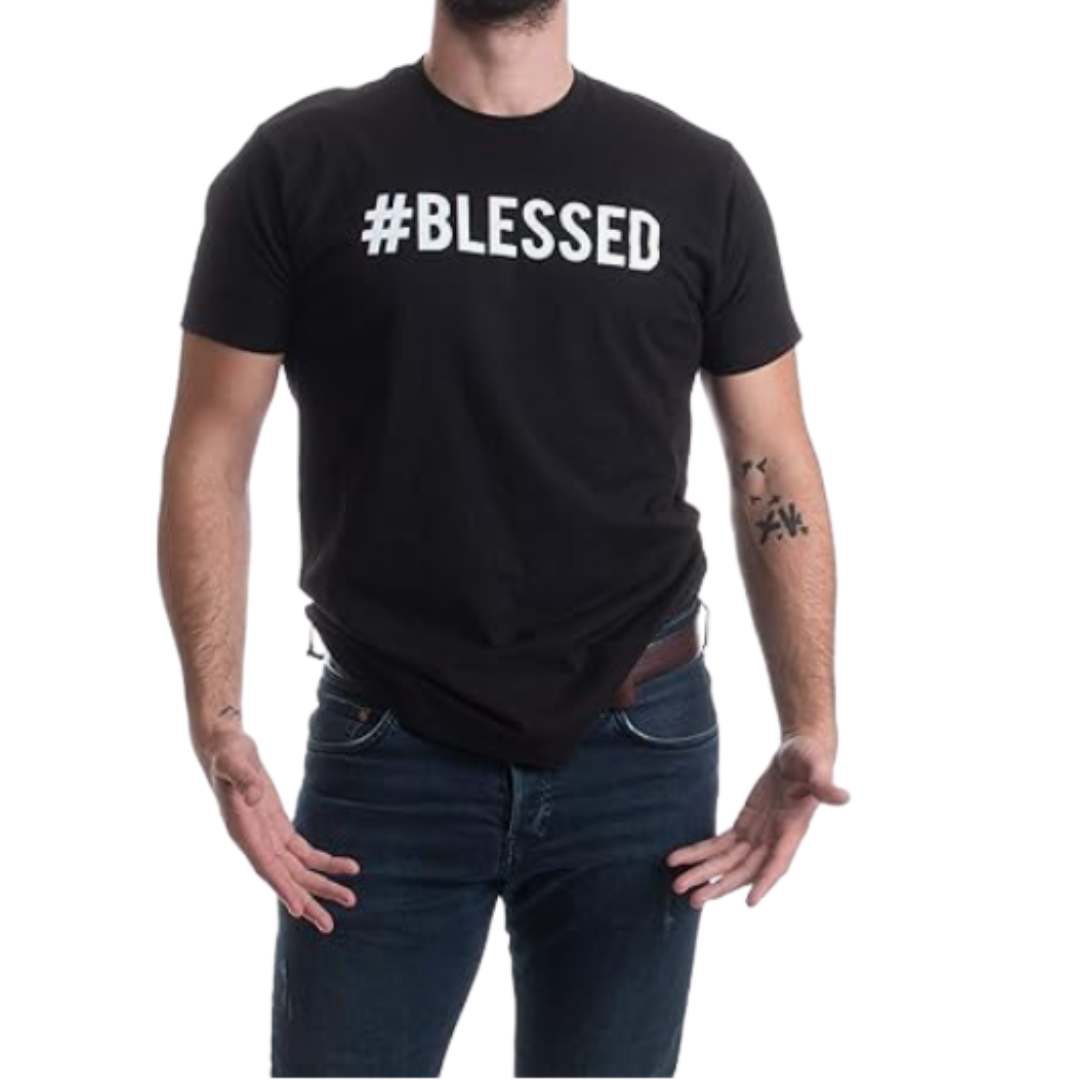 Unisex Fit, "#BLESSED" graphic T-shirt