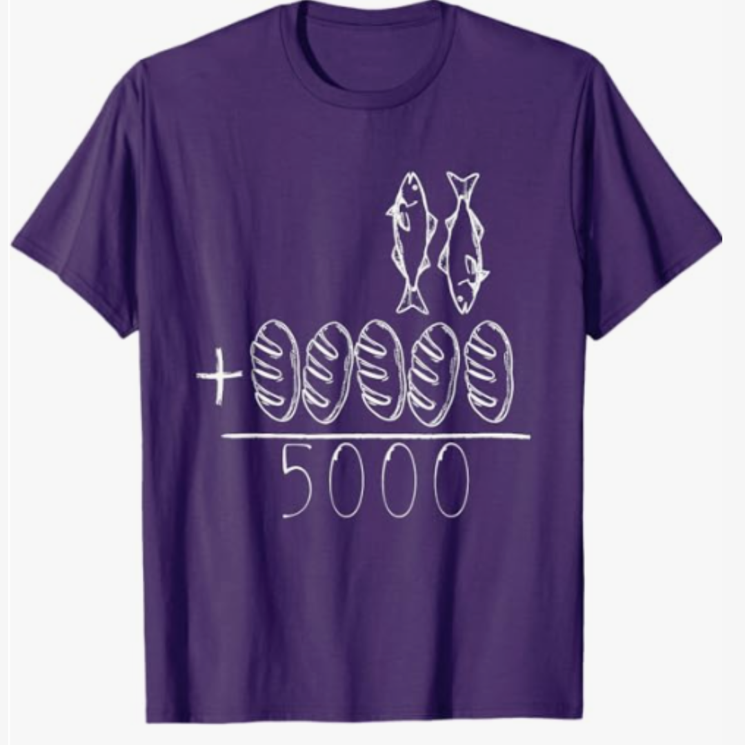 Unisex, Feeding 5000 Christian Graphic Tee