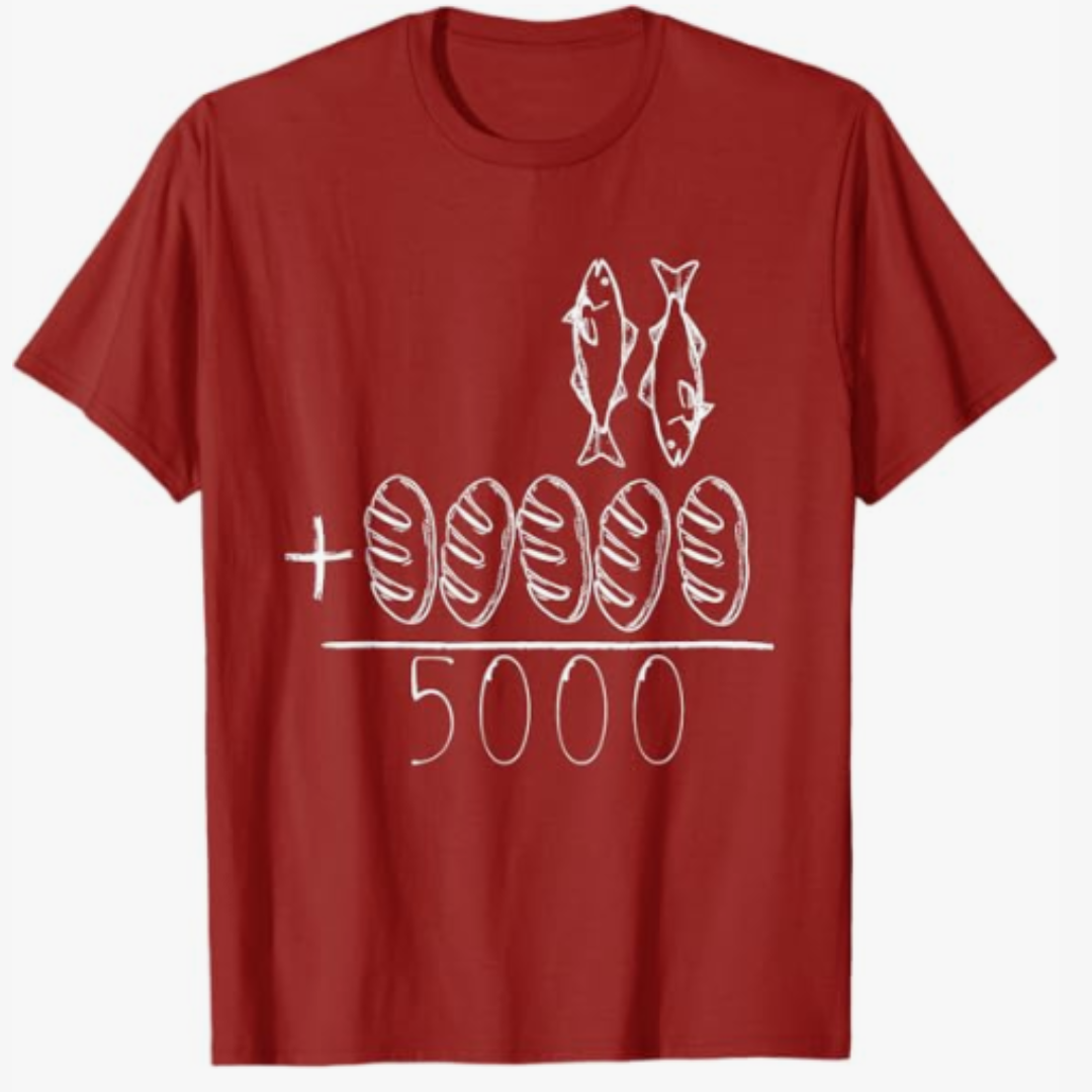 Unisex, Feeding 5000 Christian Graphic Tee