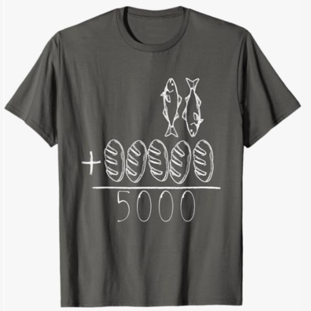 Unisex, Feeding 5000 Christian Graphic Tee