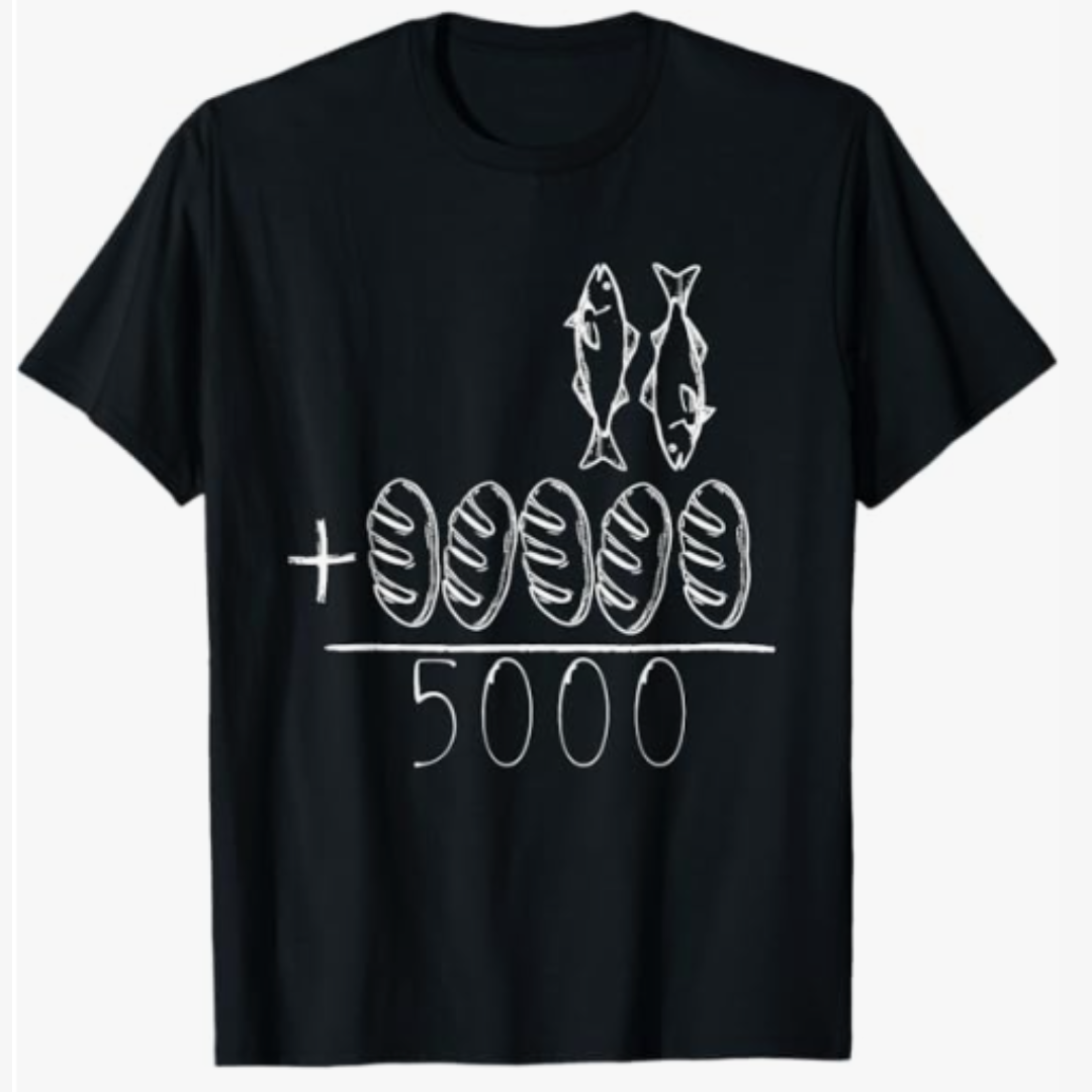 Unisex, Feeding 5000 Christian Graphic Tee