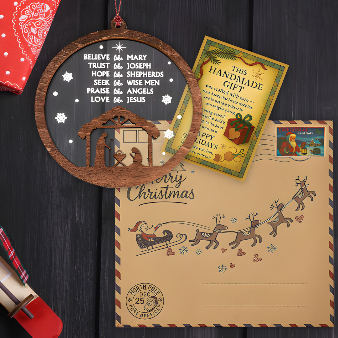 Double-Layer Wood & Acrylic Holy Decor