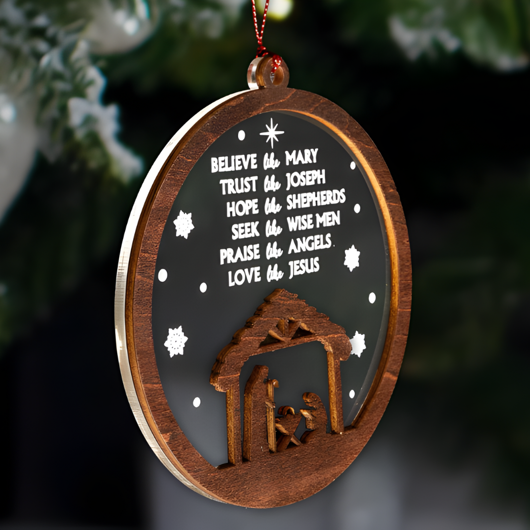 Double-Layer Wood & Acrylic Holy Decor