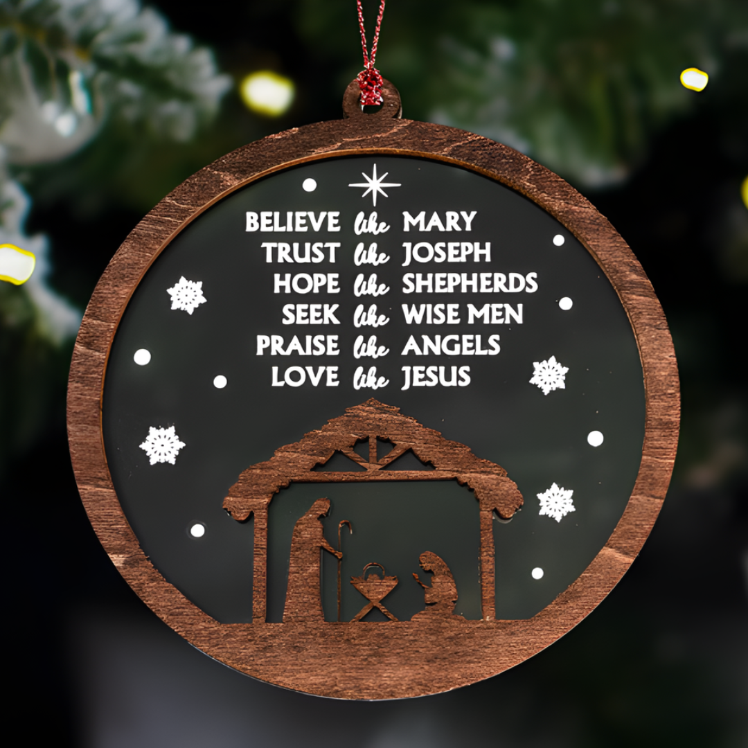 Double-Layer Wood & Acrylic Holy Decor