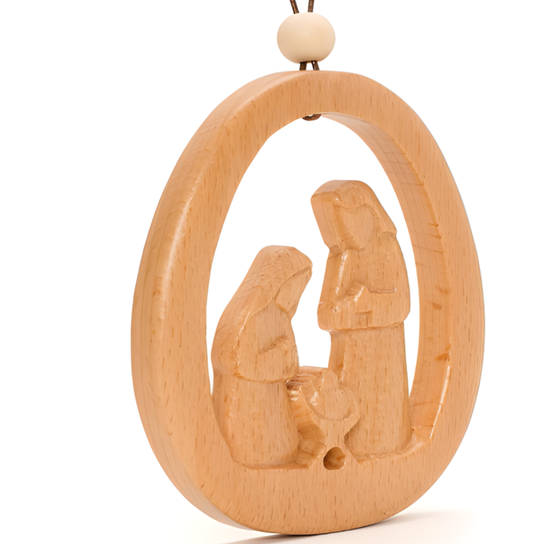Wood Nativity Ornament