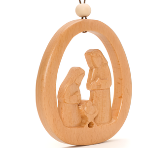 Wood Nativity Ornament