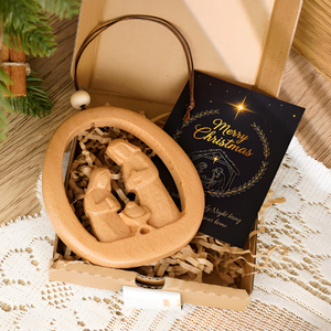 Wood Nativity Ornament