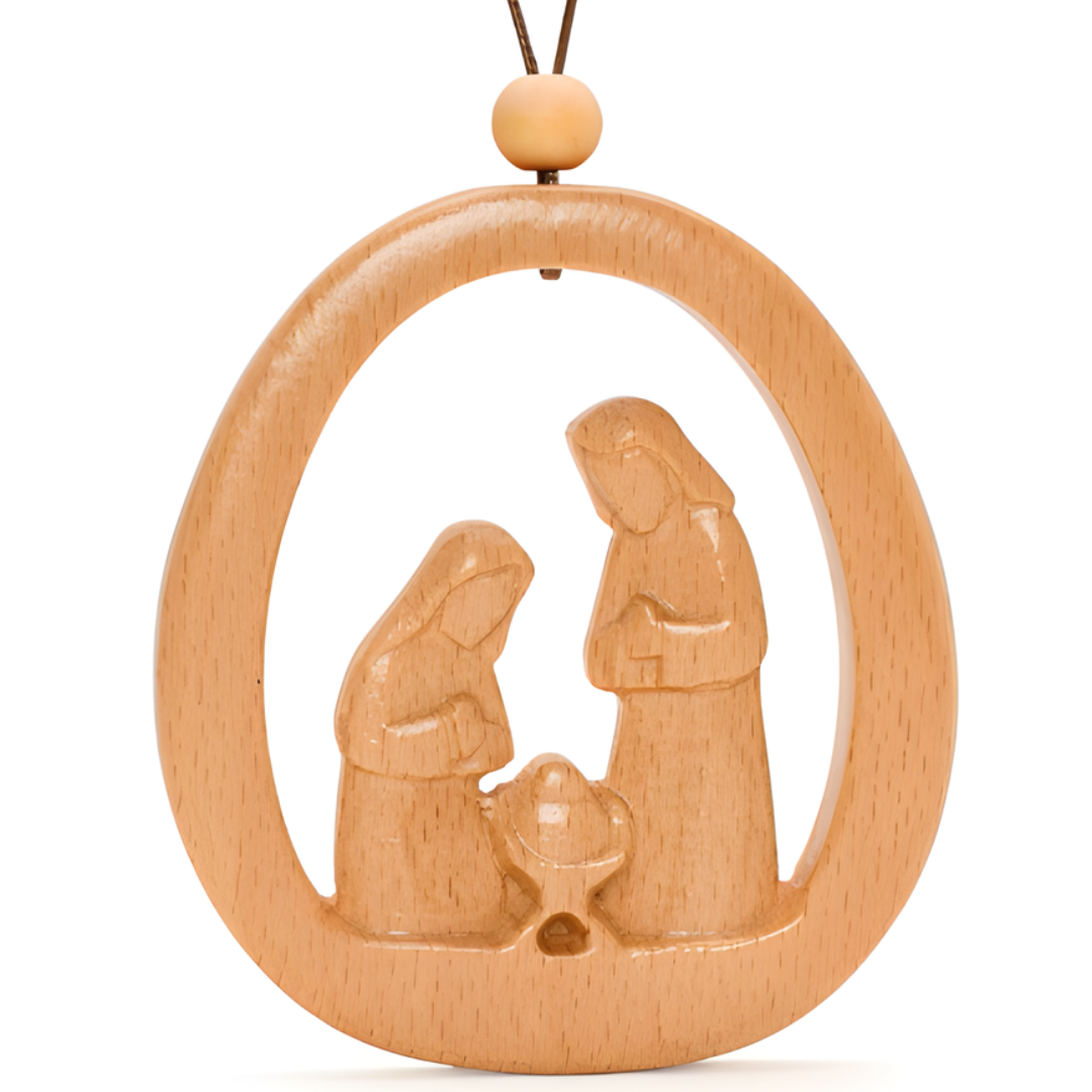Wood Nativity Ornament