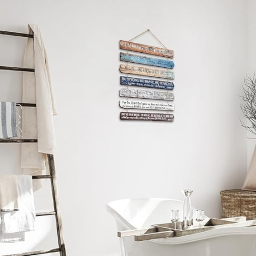 7-Piece Wooden Bible Verse Scripture