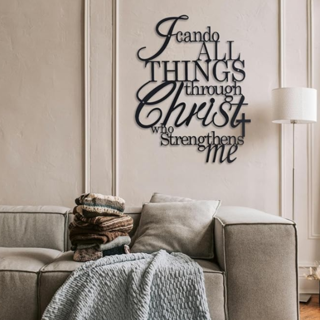 Modern Metal Wall Art, Hanging Wall Accent