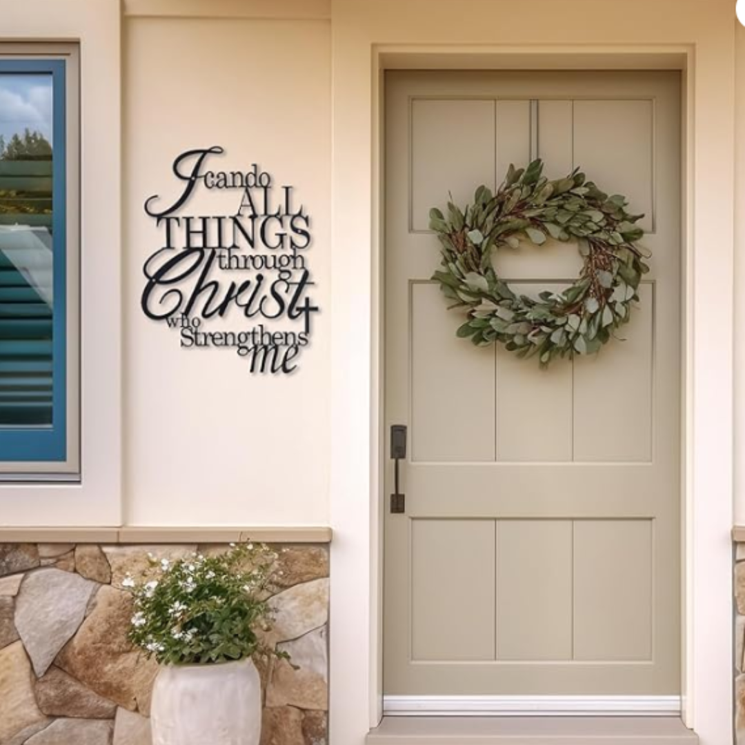 Modern Metal Wall Art, Hanging Wall Accent