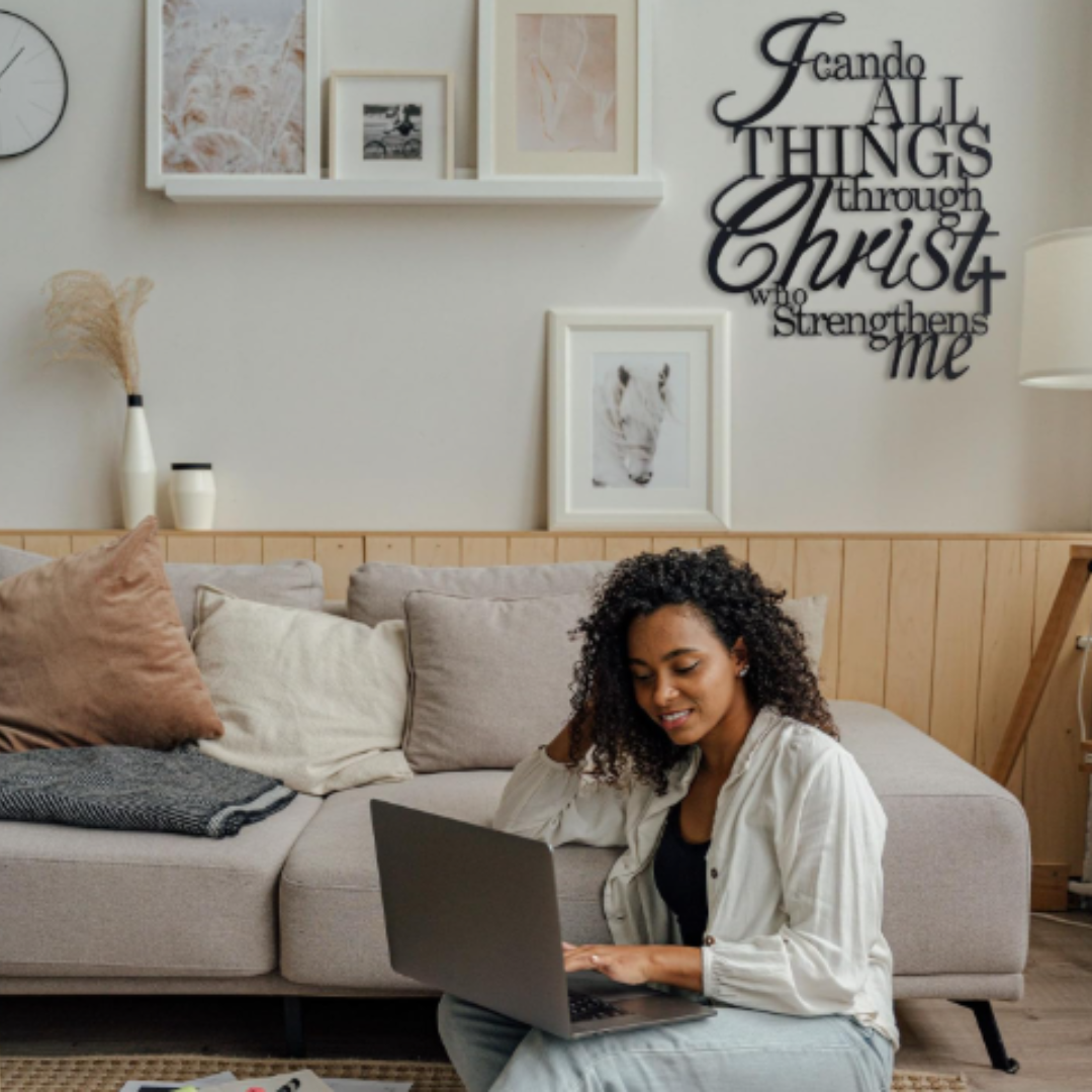 Modern Metal Wall Art, Hanging Wall Accent