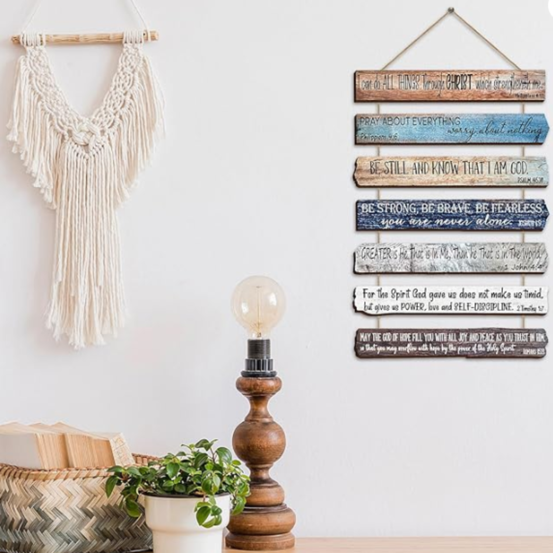 7-Piece Wooden Bible Verse Scripture