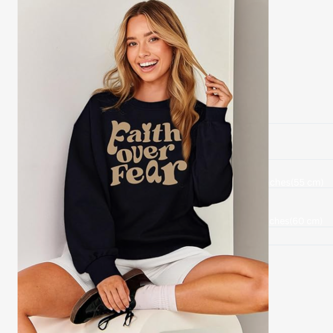 Faith Over Fear, Oversized  Women Sweatshirt