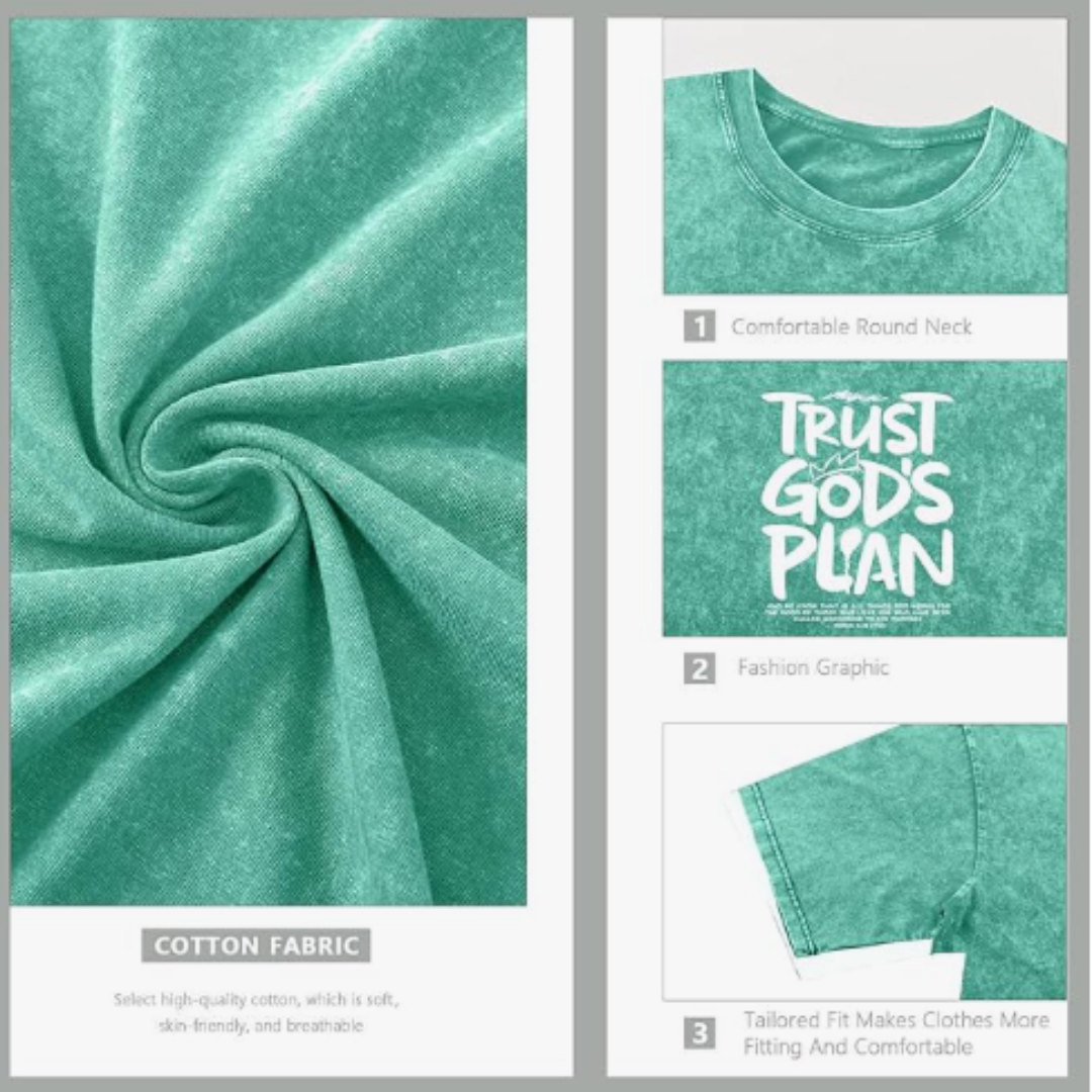 Acid Wash Mens Loose Fit T-Shirt