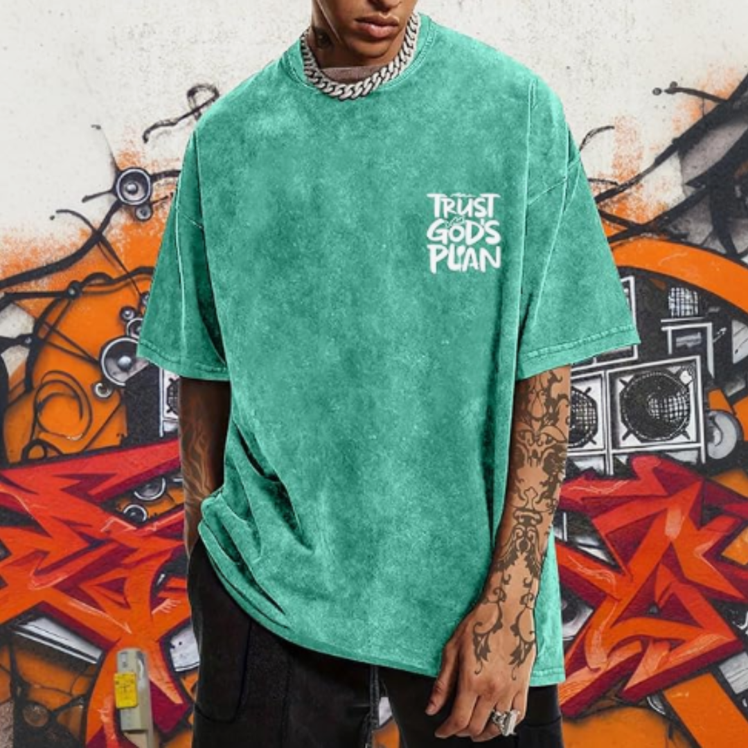 Acid Wash Mens Loose Fit T-Shirt