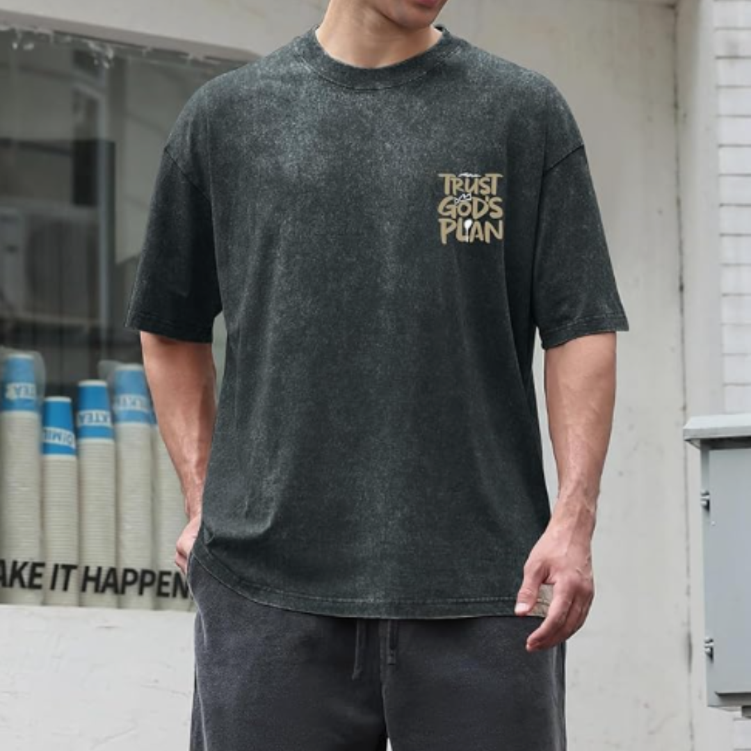 Acid Wash Mens Loose Fit T-Shirt