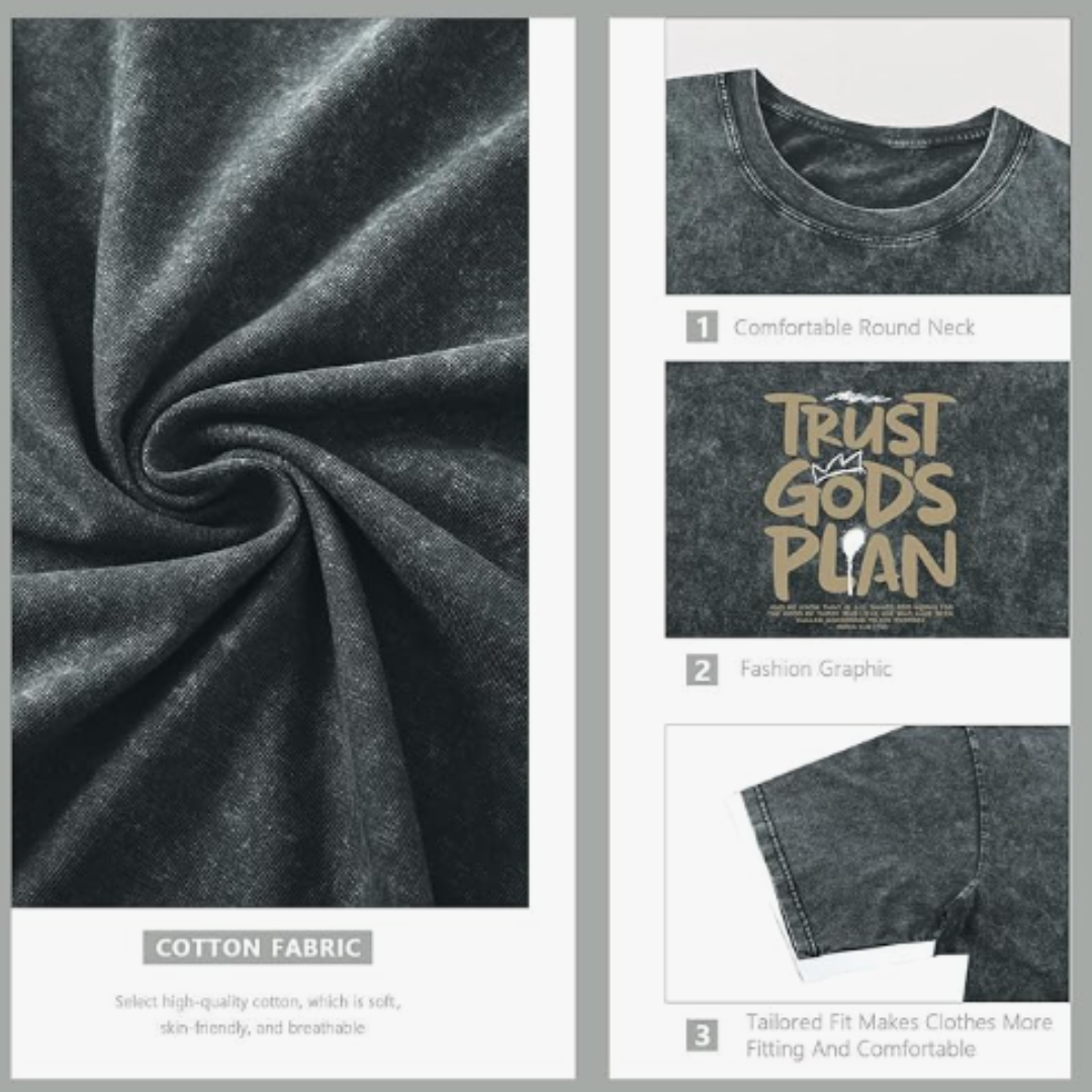 Acid Wash Mens Loose Fit T-Shirt