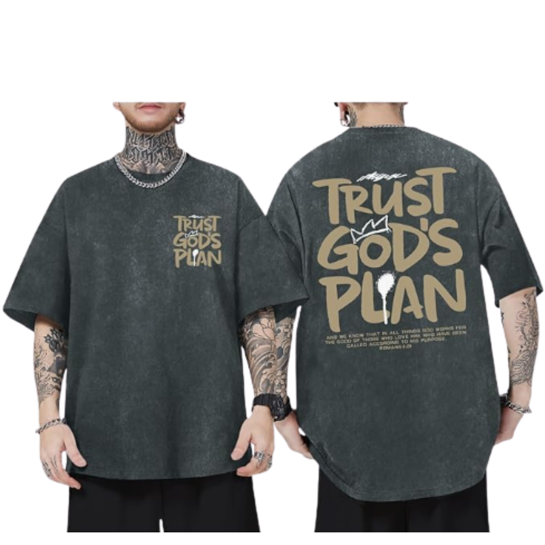 Acid Wash Mens Loose Fit T-Shirt