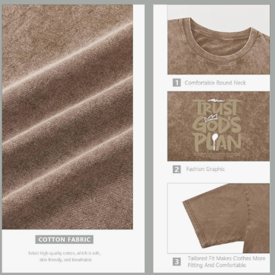 Acid Wash Mens Loose Fit T-Shirt