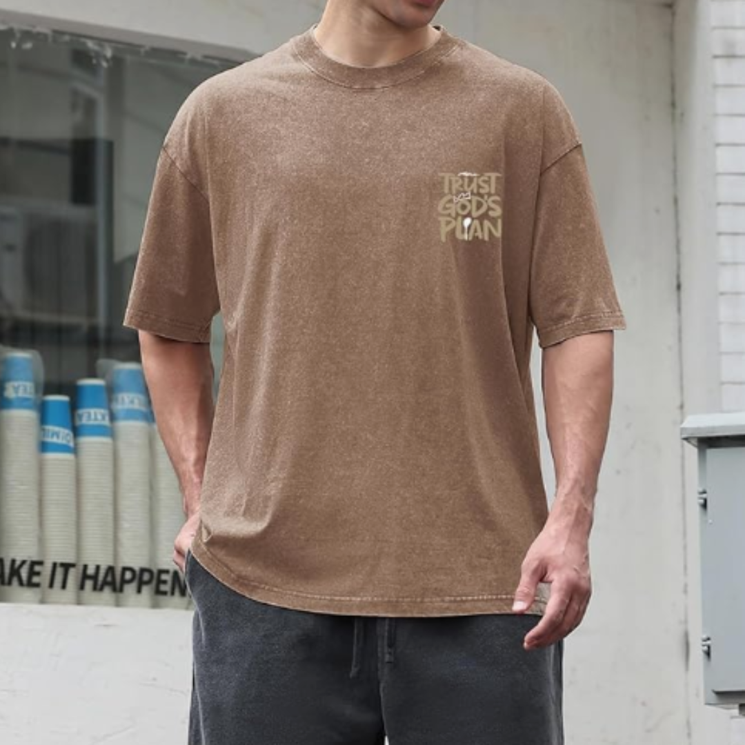 Acid Wash Mens Loose Fit T-Shirt